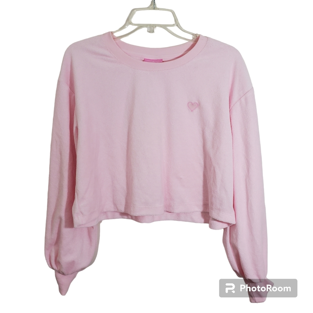 Stoney Clover Lane x Target Pink Terry Sweatshirt Loungewear Comfy NWT Medium
